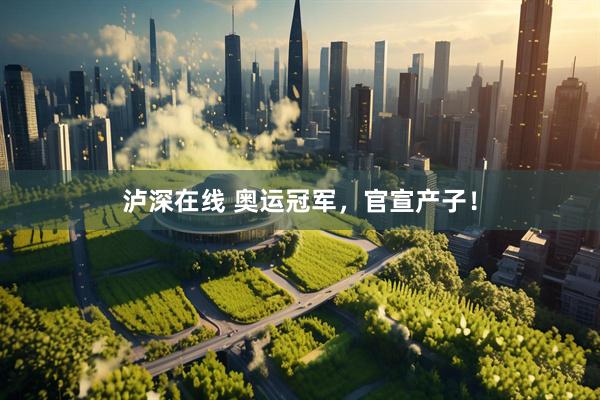 泸深在线 奥运冠军，官宣产子！