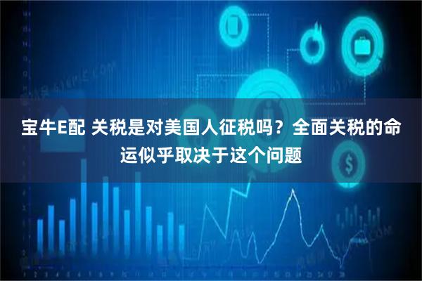 宝牛E配 关税是对美国人征税吗？全面关税的命运似乎取决于这个问题
