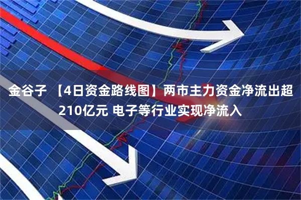 金谷子 【4日资金路线图】两市主力资金净流出超210亿元 电子等行业实现净流入